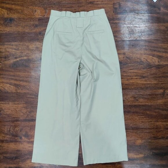 Halogen Women's Beige Pleated Front  High Waisted Wide Leg Trouser Size 0 - Picture 3 of 11